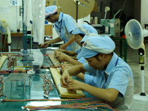 Công ty TNHH BanDai thường xuyên tạo việc làm ổn định cho gần 400 lao động với thu nhập bình quân 1,8 triệu đồng/người/tháng.