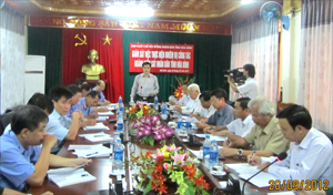 Đồng chí Hoàng Minh Tuấn, Trưởng Ban Tổ chức Tỉnh uỷ, Trưởng ban Pháp chế (HĐND tỉnh) phát biểu kết luận buổi giám sát.