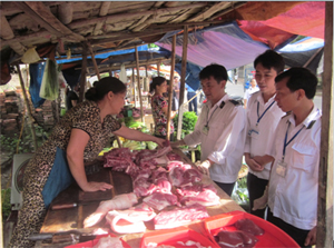 Sử dụng găng tay khi xử lý sản phẩm sống từ lợn giúp phòng bệnh liên cầu lợn lây sang người.