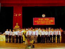 Ban chấp hành Hội Nông dân huyện Cao Phong lần thứ X, nhiệm kỳ 2012 - 2017 ra mắt Đại hội.