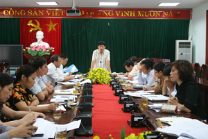 Đồng chí Nguyễn Văn Dũng, Phó Chủ tịch UBND tỉnh, Phó trưởng Ban chỉ đạo thực hiện QCDC ở cơ sở  kết luận tại buổi làm việc.