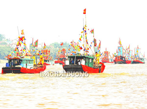 Hội quân trên sông Lục Đầu, điểm nhấn của Lễ hội mùa thu Côn Sơn -Kiếp Bạc.