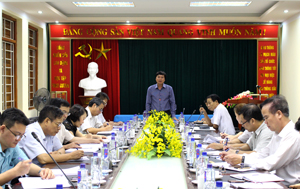 Đồng chí Trần Đăng Ninh – Phó Bí thư TT Tỉnh ủy phát biểu kết luận tại hội nghị.