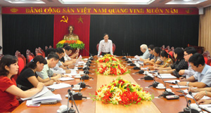 Đồng chí Nguyễn Văn Toàn – UV BTV, Trưởng Ban Tuyên giáo Tỉnh ủy phát biểu kết luận hội nghị.