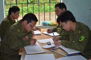 Lực lượng C.A xã Thanh Nông thường xuyên làm tốt công tác trao đổi thông tin, nắm bắt tình hình cơ sở trong việc quản lý địa bàn, đảm bảo ANTT.  


