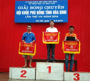 3 đội đoạt giải toàn đoàn khối các trường THPT tỉnh tại giải.