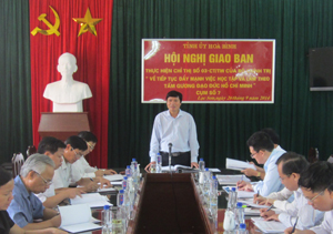 Đồng chí Trần Đăng Ninh, Phó Bí thư Thường trực Tỉnh ủy phát biểu kết luận tại hội nghị.