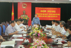 Đồng chí Nguyễn Văn Quang, Chủ tịch UBND tỉnh kết luận hội nghị.