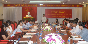 Đồng chí Nguyễn Văn Toàn, TVTU, Trưởng Ban Tuyên giáo Tỉnh ủy giải đáp những câu hỏi của phóng viên.