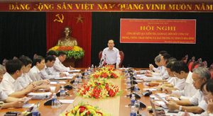 Đồng chí Ngô Văn Dụ, Uỷ viên Bộ Chính trị, Bí thư Trung ương Đảng, Chủ nhiệm UBKT Trung ương, Phó Trưởng BCĐ Trung ương về PCTN kết luận hội nghị.