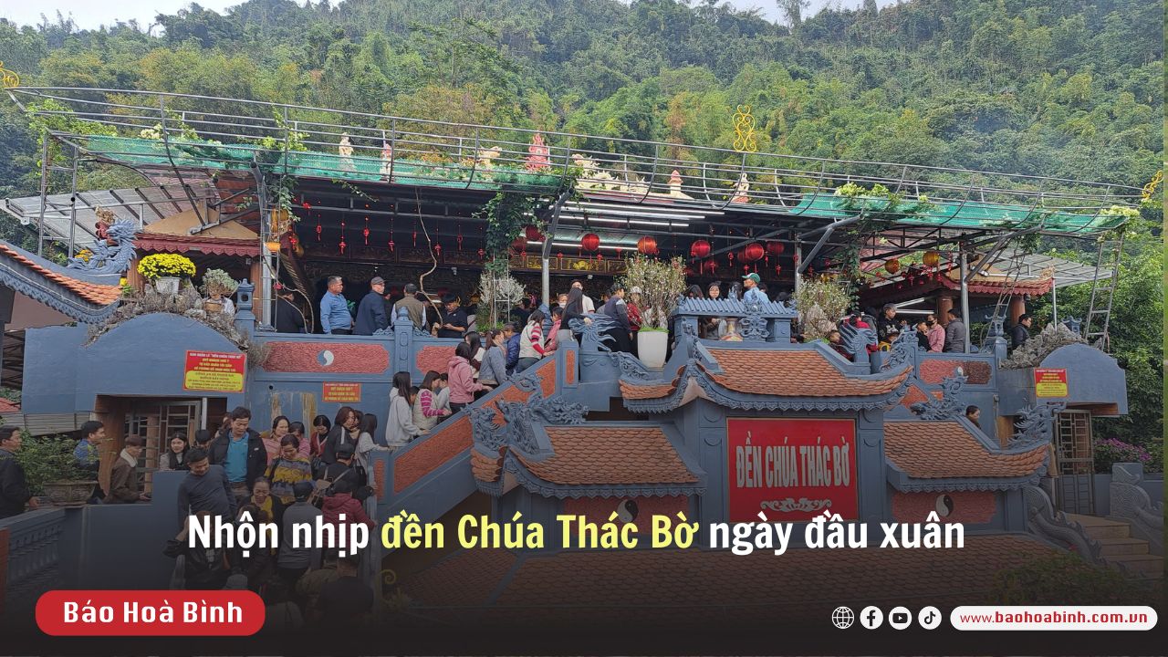 Nhộn nhịp đền Chúa Thác Bờ ngày đầu xuân